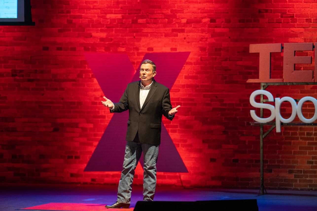 Terry L. Fossum on the TEDxSpokane stage